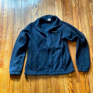 Columbia black fleece jacket.